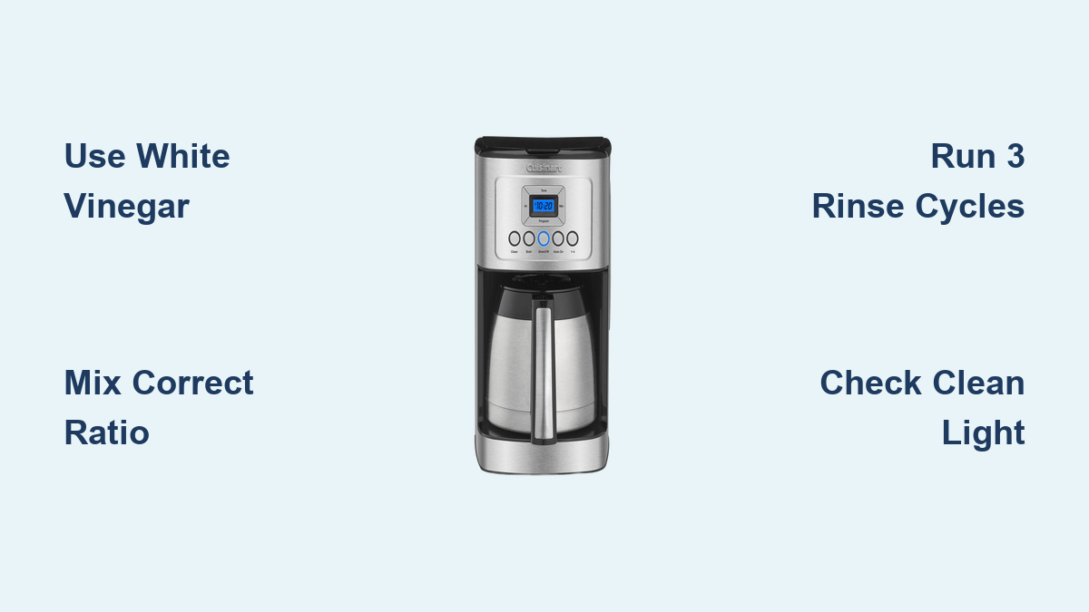 How to Clean Cuisinart Coffee Maker with Vinegar