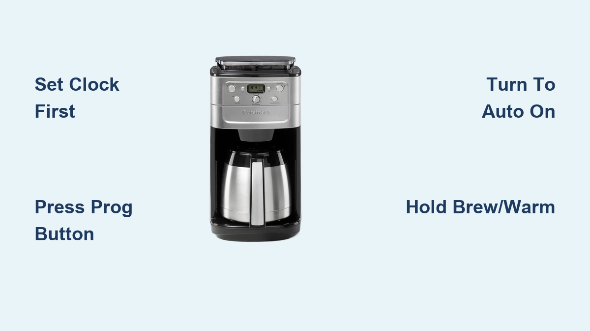 How to Program Cuisinart Coffee Maker Auto On