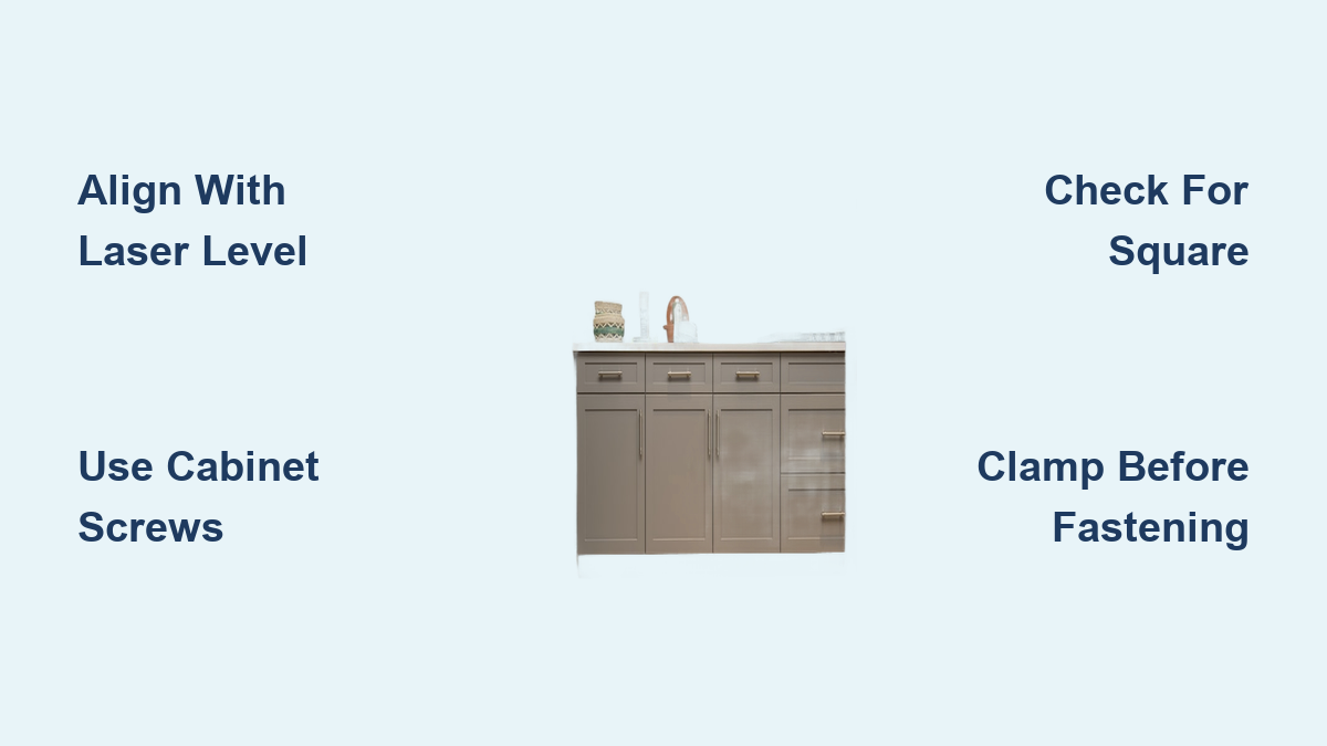 How to Join Two Kitchen Cabinets Together